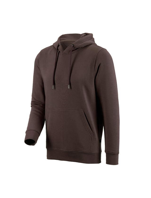 Menuisiers: e.s. Sweatshirt à capuche poly cotton + marron