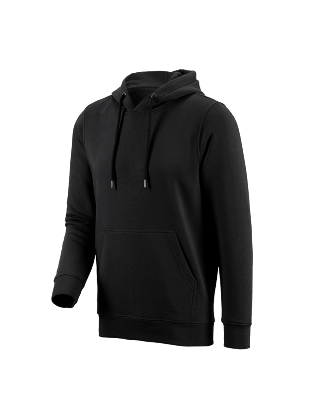 Menuisiers: e.s. Sweatshirt à capuche poly cotton + noir