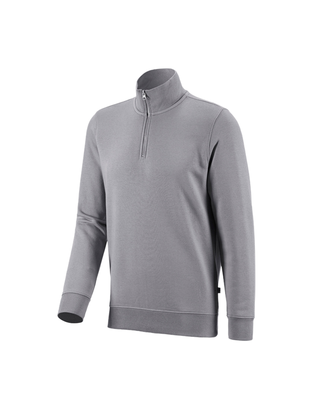 Themen: e.s. ZIP-Sweatshirt poly cotton + platin