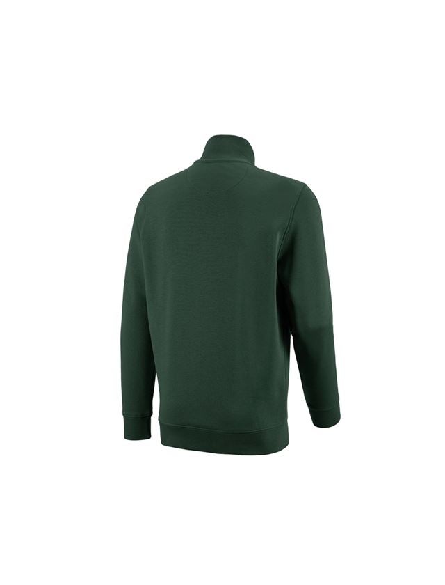 Hauts: e.s. Sweatshirt ZIP poly cotton + vert 1
