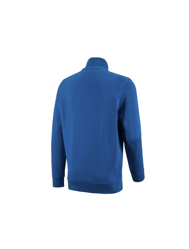 Menuisiers: e.s. Sweatshirt ZIP poly cotton + bleu gentiane 1