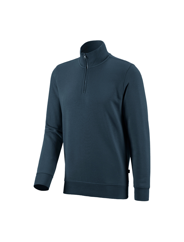 Thèmes: e.s. Sweatshirt ZIP poly cotton + bleu marin