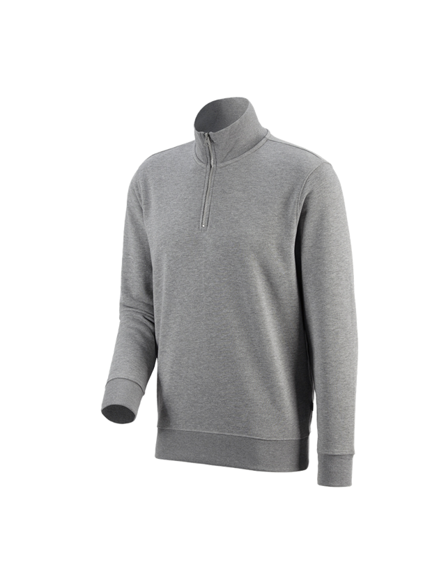 Themen: e.s. ZIP-Sweatshirt poly cotton + graumeliert 1
