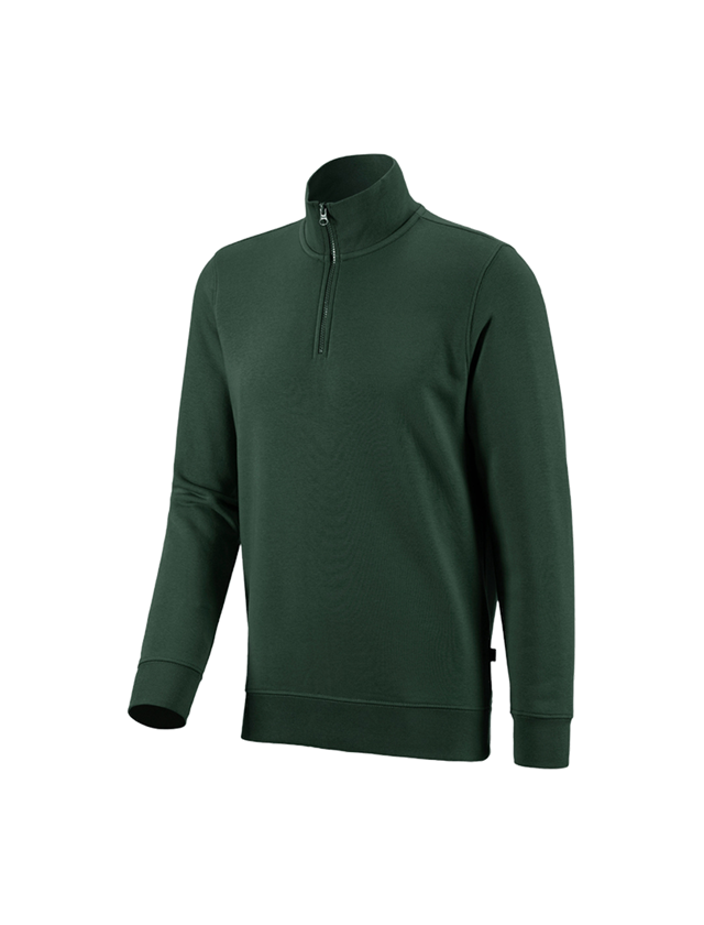 Menuisiers: e.s. Sweatshirt ZIP poly cotton + vert
