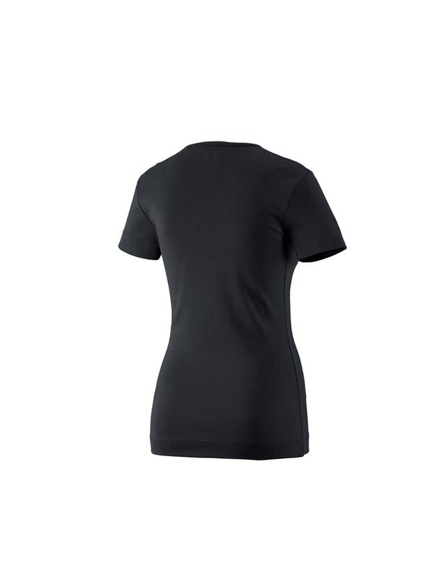 Installateurs / Plombier: e.s. T-shirt cotton V-Neck, femmes + noir 1