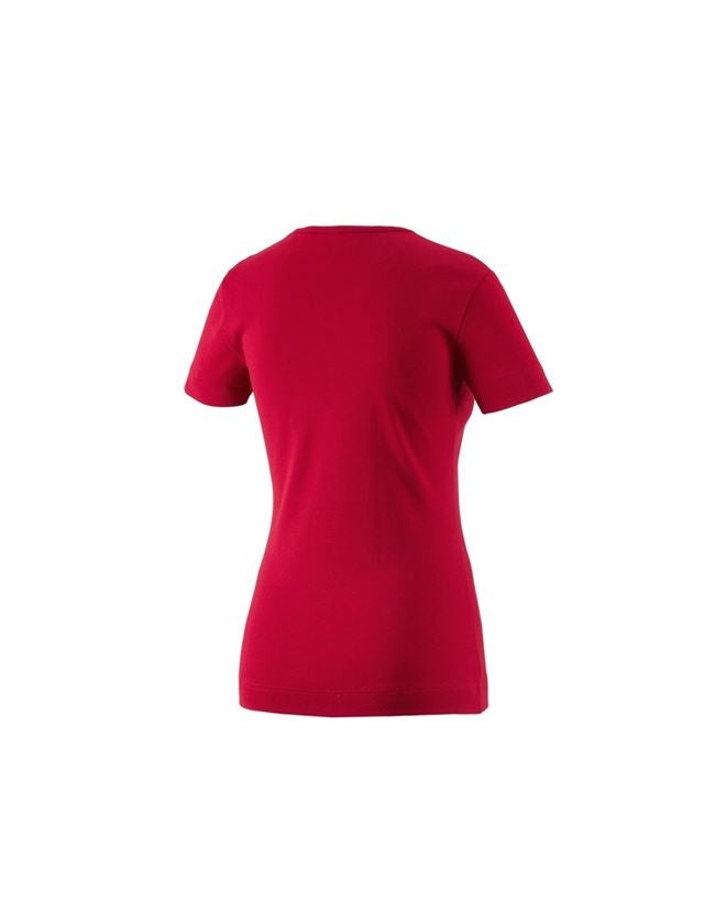 Horti-/ Sylvi-/ Agriculture: e.s. T-shirt cotton V-Neck, femmes + rouge 1