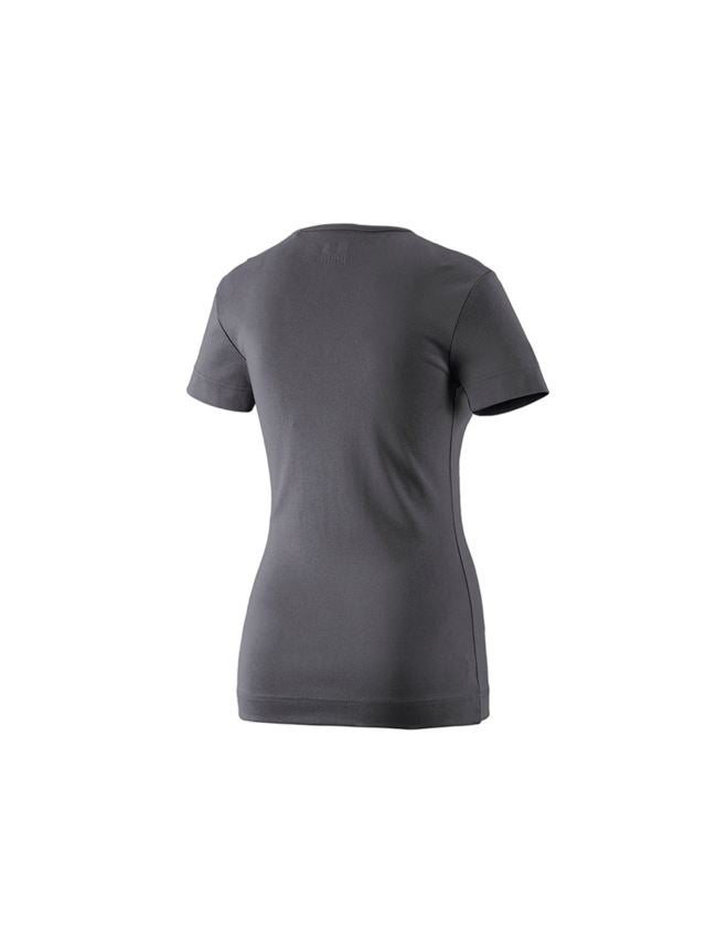 Horti-/ Sylvi-/ Agriculture: e.s. T-shirt cotton V-Neck, femmes + anthracite 1