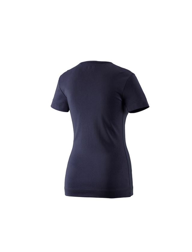 Installateur / Klempner: e.s. T-Shirt cotton V-Neck, Damen + dunkelblau 1
