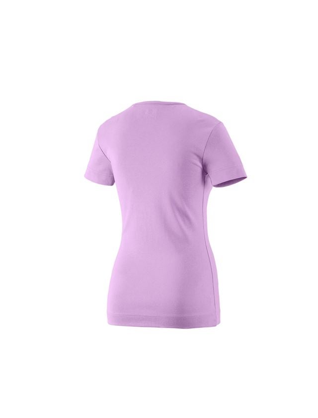 Hauts: e.s. T-shirt cotton V-Neck, femmes + lavande 1