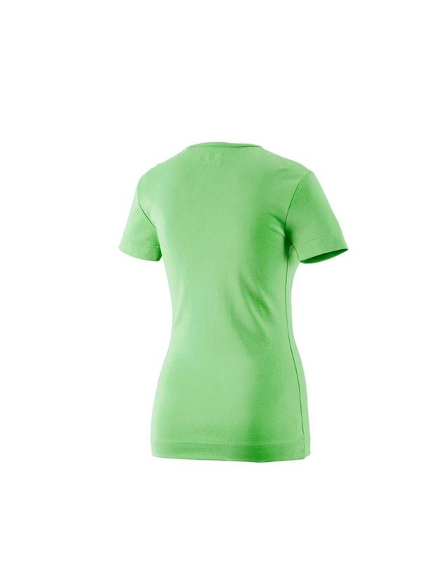 Horti-/ Sylvi-/ Agriculture: e.s. T-shirt cotton V-Neck, femmes + vert pomme 1