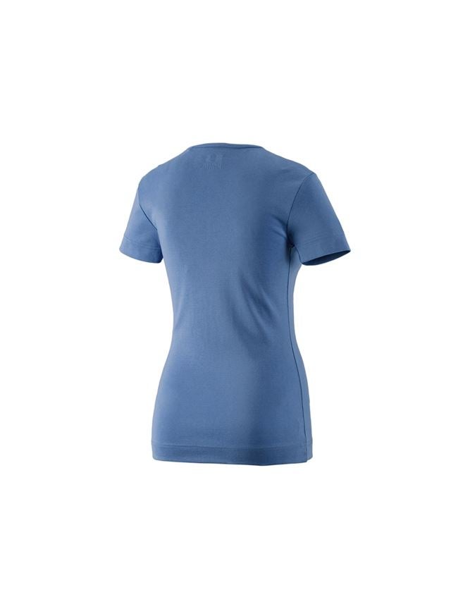 Installateurs / Plombier: e.s. T-shirt cotton V-Neck, femmes + cobalt 1