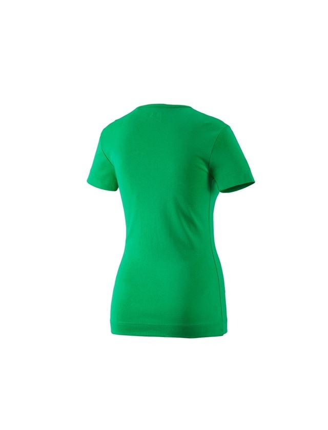 Installateur / Klempner: e.s. T-Shirt cotton V-Neck, Damen + grasgrün 1