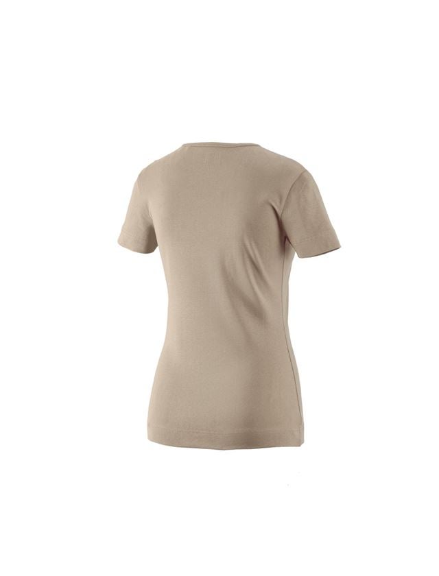 Horti-/ Sylvi-/ Agriculture: e.s. T-shirt cotton V-Neck, femmes + glaise 1
