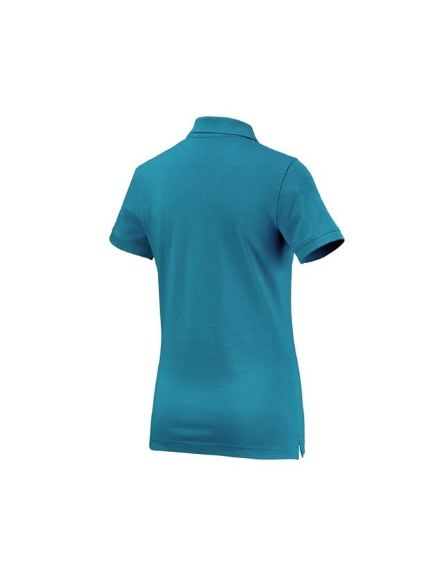 Shirts & Co.: e.s. Polo-Shirt cotton, Damen + petrol 1