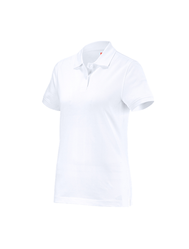 Installateur / Klempner: e.s. Polo-Shirt cotton, Damen + weiß