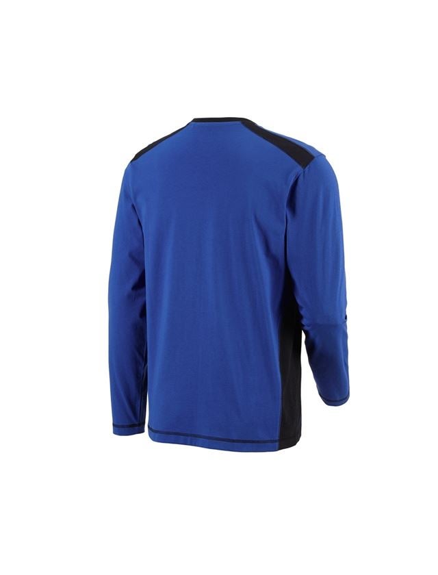 Shirts & Co.: Longsleeve cotton e.s.active + kornblau/schwarz 3
