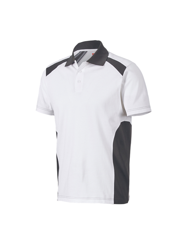 Themen: Polo-Shirt cotton e.s.active + weiß/anthrazit 2