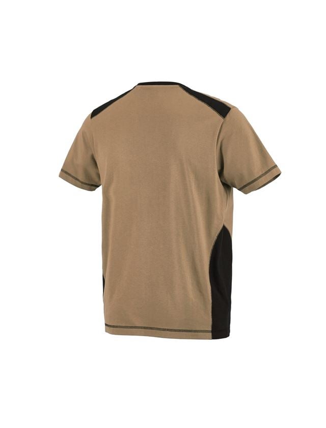Shirts & Co.: T-Shirt cotton e.s.active + khaki/schwarz 3