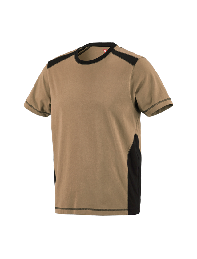 Shirts & Co.: T-Shirt cotton e.s.active + khaki/schwarz 2