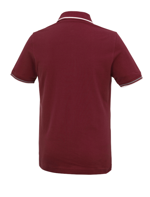 Galabau / Forst- und Landwirtschaft: e.s. Polo-Shirt cotton Deluxe Colour + bordeaux/aluminium 1