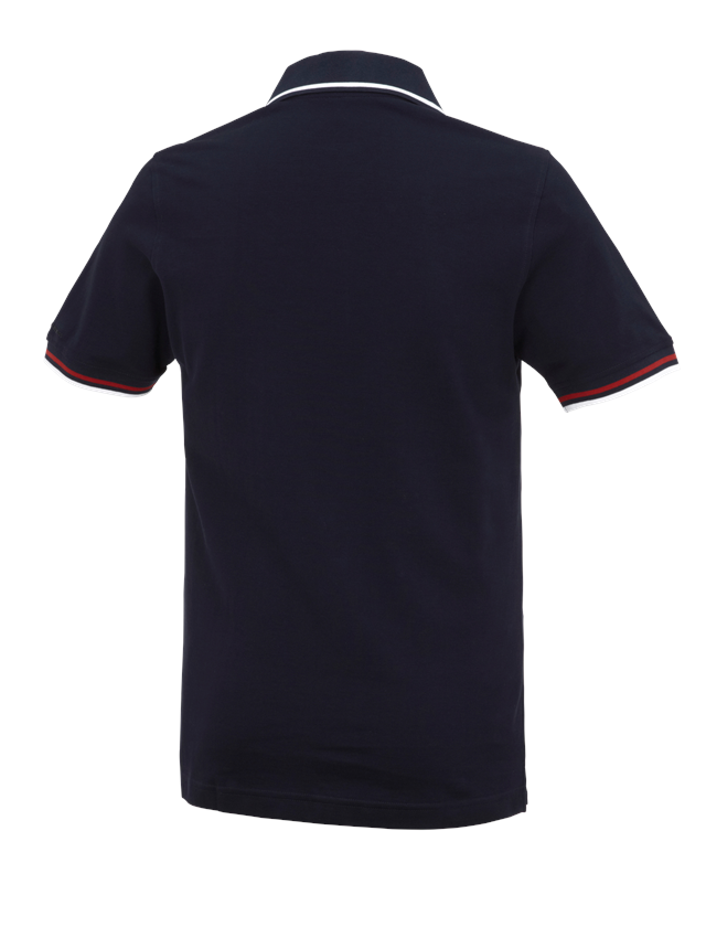 Galabau / Forst- und Landwirtschaft: e.s. Polo-Shirt cotton Deluxe Colour + dunkelblau/rot 3