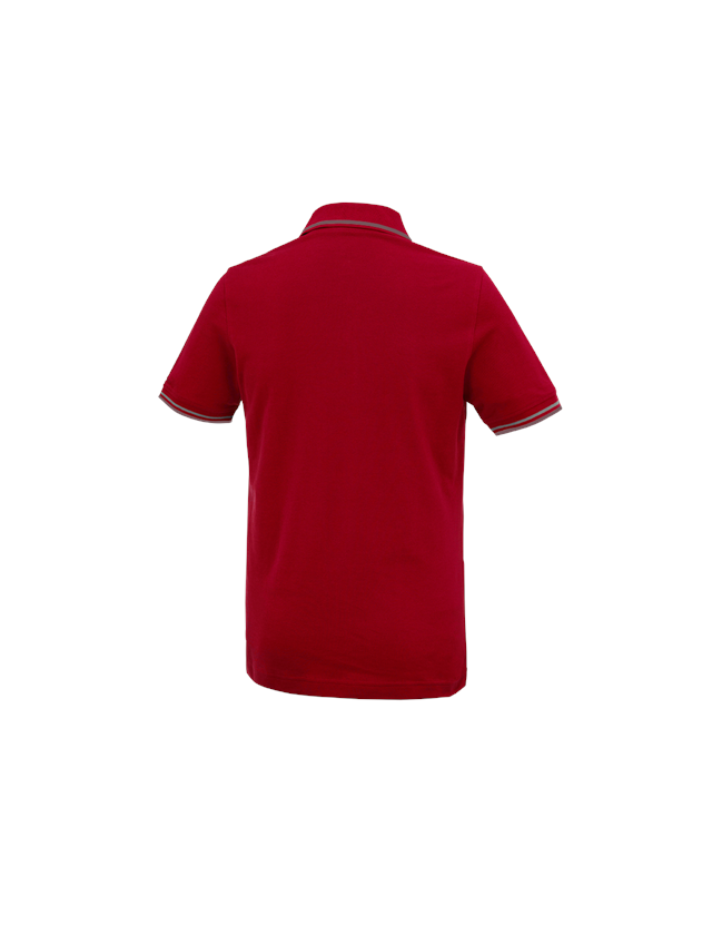 Galabau / Forst- und Landwirtschaft: e.s. Polo-Shirt cotton Deluxe Colour + feuerrot/aluminium 1