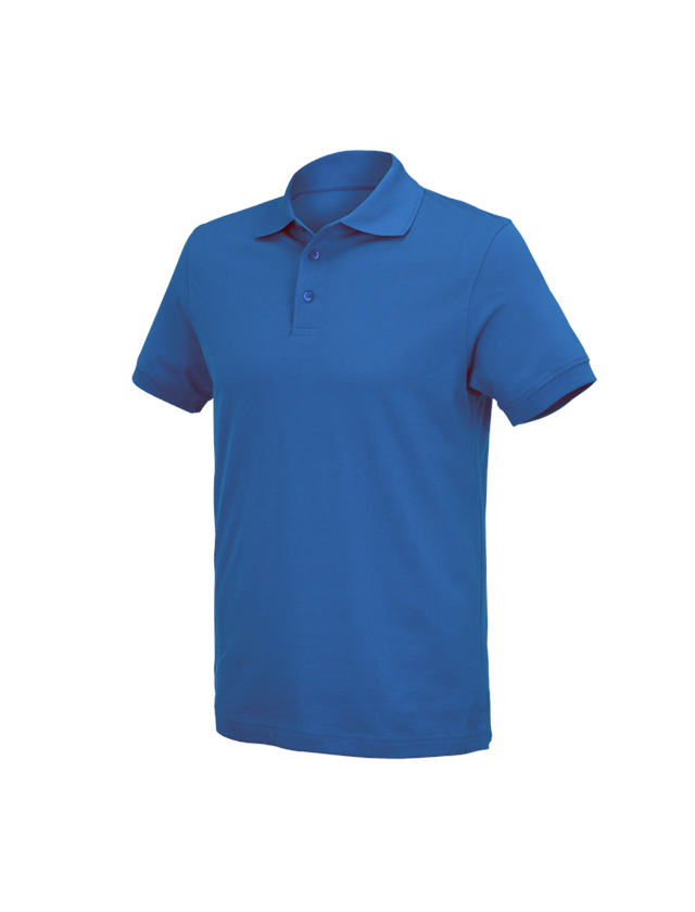 Themen: e.s. Polo-Shirt cotton Deluxe + enzianblau