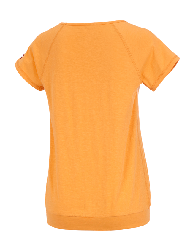 Hauts: e.s. T-shirt cotton slub, femmes + orange clair 1