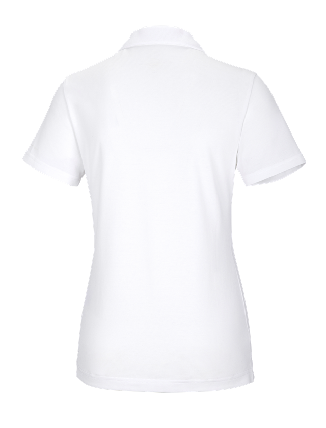 Schreiner / Tischler: e.s. Funktions Polo-Shirt poly cotton, Damen + weiß 1