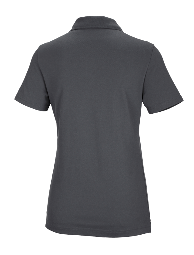 Shirts & Co.: e.s. Funktions Polo-Shirt poly cotton, Damen + anthrazit 1