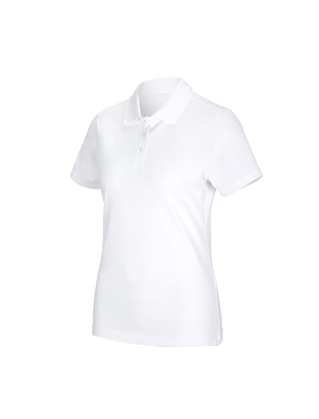 Schreiner / Tischler: e.s. Funktions Polo-Shirt poly cotton, Damen + weiß