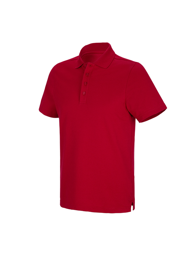 Themen: e.s. Funktions Polo-Shirt poly cotton + feuerrot