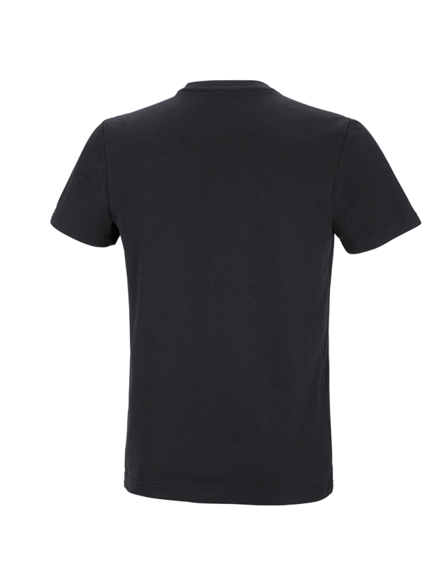 Shirts & Co.: e.s. Funktions T-Shirt poly cotton + schwarz 3