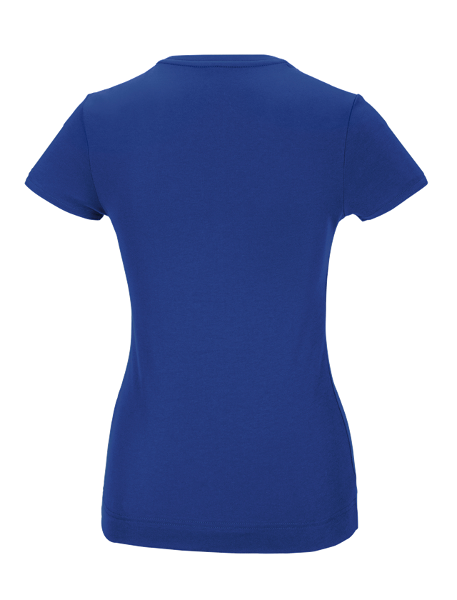 Hauts: e.s. T-shirt fonctionnel poly cotton, femmes + bleu royal 3