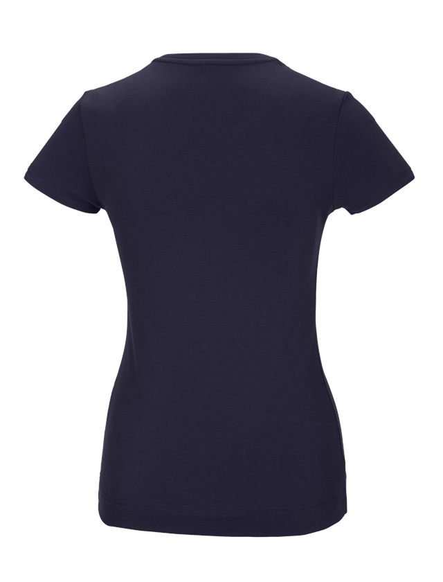 Thèmes: e.s. T-shirt fonctionnel poly cotton, femmes + bleu foncé 3