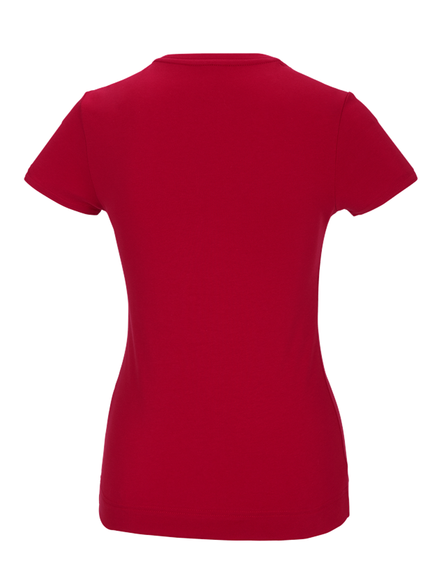 Hauts: e.s. T-shirt fonctionnel poly cotton, femmes + rouge vif 1