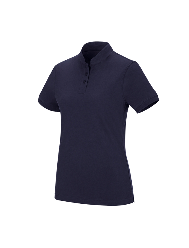 Galabau / Forst- und Landwirtschaft: e.s. Polo-Shirt cotton Mandarin, Damen + dunkelblau