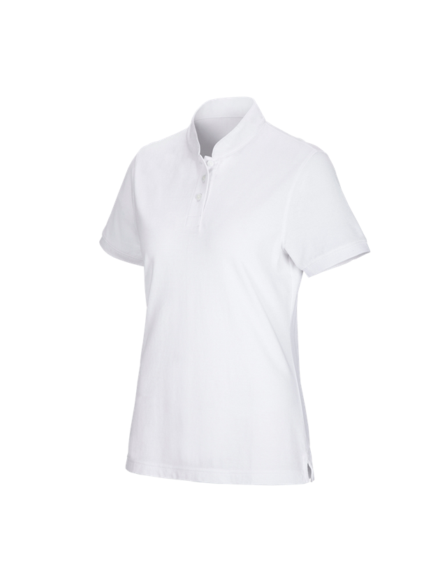 Galabau / Forst- und Landwirtschaft: e.s. Polo-Shirt cotton Mandarin, Damen + weiß