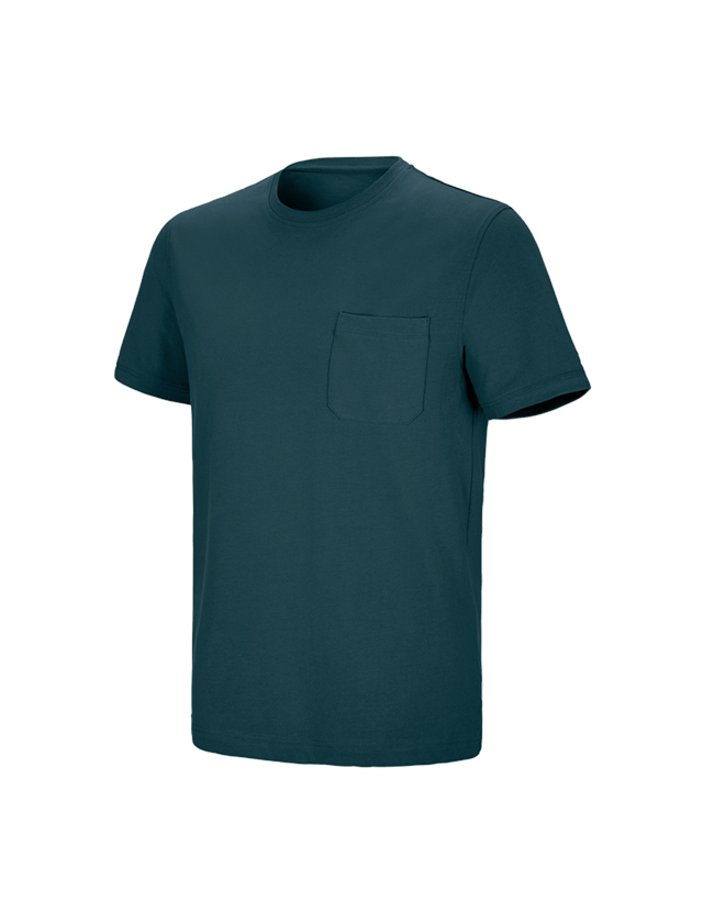 Schreiner / Tischler: e.s. T-Shirt cotton stretch Pocket + seeblau