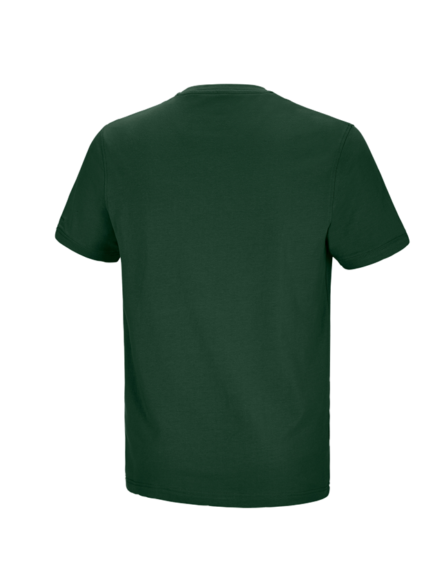 Hauts: e.s. T-shirt cotton stretch Pocket + vert 1