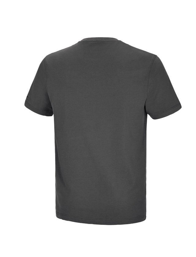 Hauts: e.s. T-shirt cotton stretch Pocket + anthracite 1