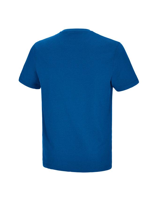 Hauts: e.s. T-shirt cotton stretch Pocket + bleu gentiane 3