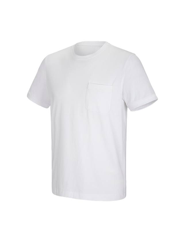 Themen: e.s. T-Shirt cotton stretch Pocket + weiß 2