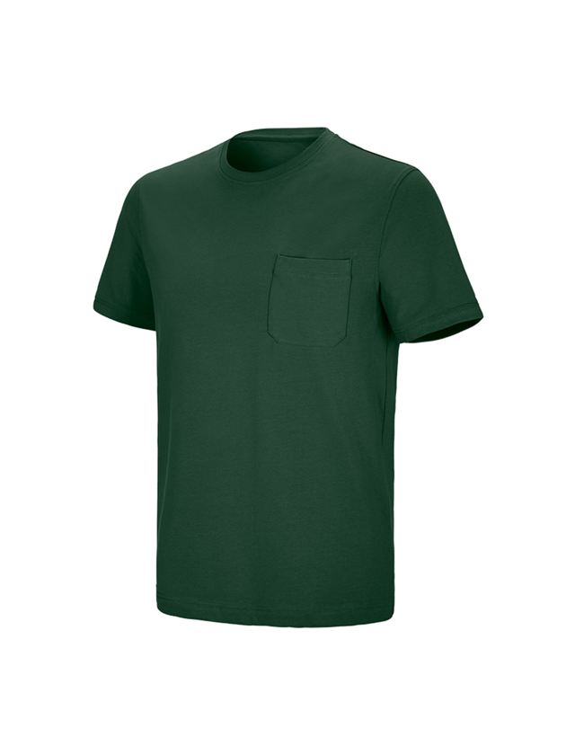 Schreiner / Tischler: e.s. T-Shirt cotton stretch Pocket + grün