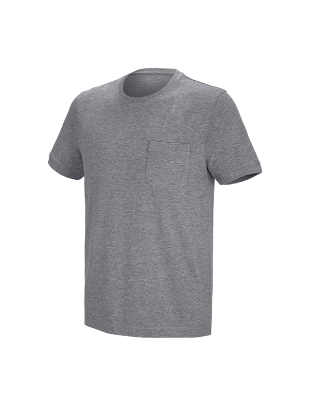 Themen: e.s. T-Shirt cotton stretch Pocket + graumeliert