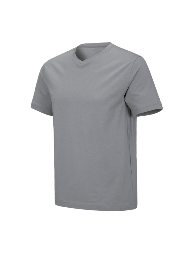 Hauts: e.s. T-shirt cotton stretch V-Neck + platine 2