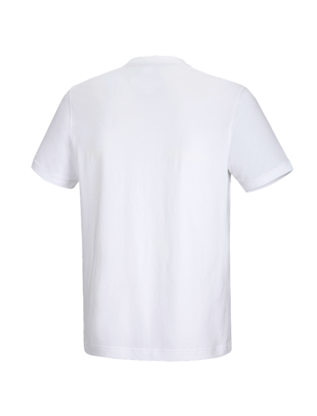 Galabau / Forst- und Landwirtschaft: e.s. T-Shirt cotton stretch V-Neck + weiß 3