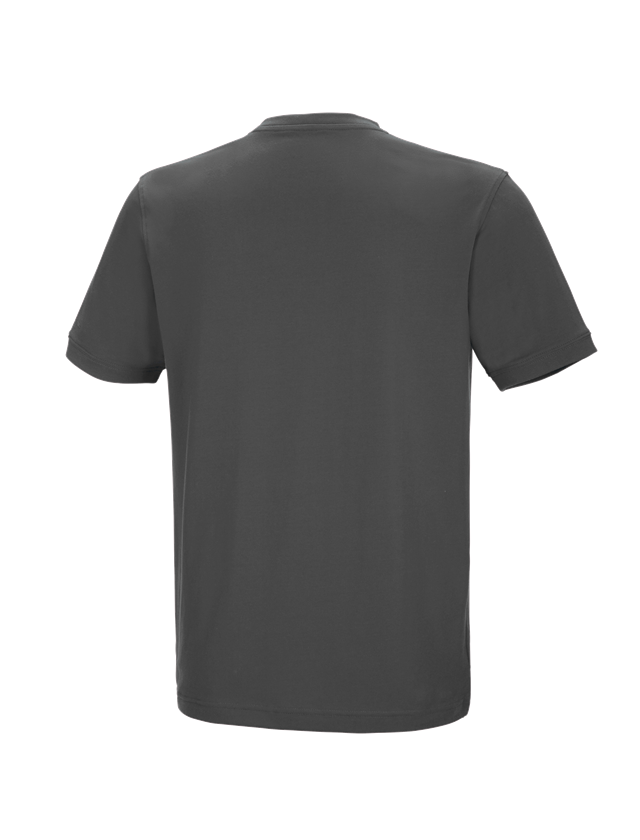 Hauts: e.s. T-shirt cotton stretch V-Neck + anthracite 1