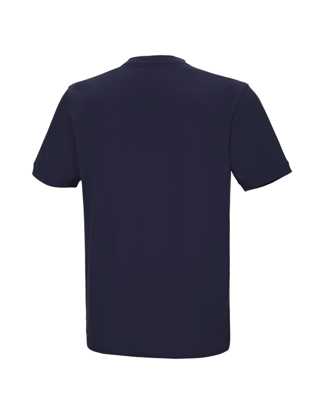 Horti-/ Sylvi-/ Agriculture: e.s. T-shirt cotton stretch V-Neck + bleu foncé 3