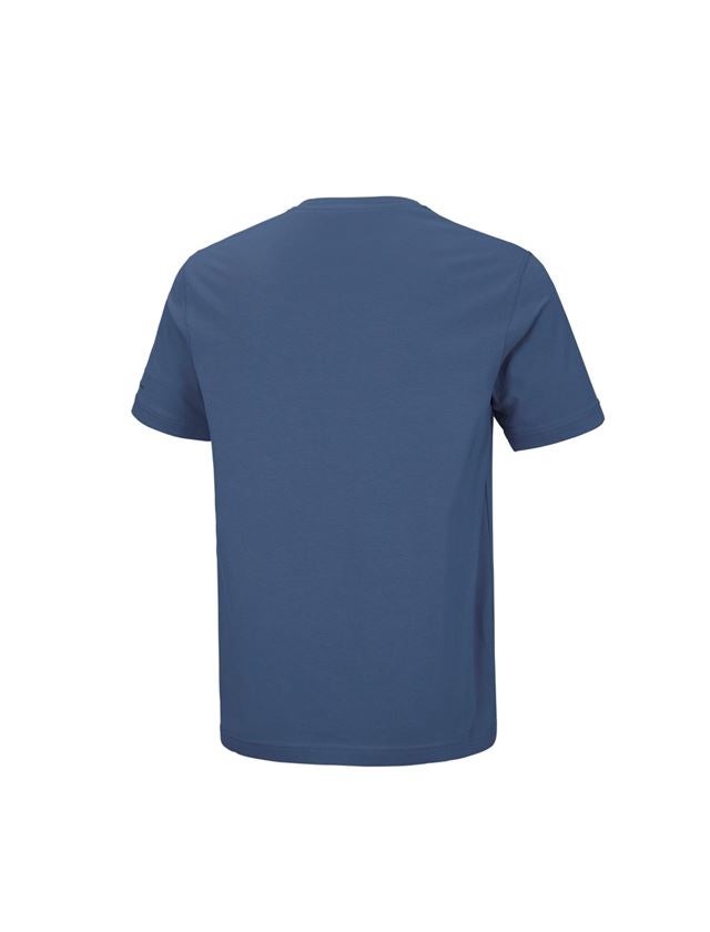Hauts: e.s. T-shirt cotton stretch V-Neck + cobalt 1